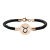 Bratara Premium din piele impletita si banut argint 925 placat cu aur Roz personalizat cu zodiac – Taur