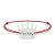 King – Bratara snur cu talisman din argint 925 personalizata cu text – coroana