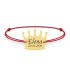 King – Bratara din argint 925 placat cu aur galben 24K personalizata cu text – coroana