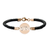 Bratara Premium din piele impletita si banut argint 925 placat cu aur Roz personalizat cu constelatii – Capricorn