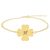 Clover – Bratara din argint 925 placat cu aur galben 24K personalizata intiala – trifoi