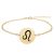 Amelie – Bratara personalizata banut cu semn zodiacal din argint 925 placat cu aur galben 24K