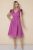 Rochie MBG fucsia din voal cu pene