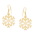 Snow Heart – Colier personalizat argint 925 placat cu aur galben 24K pandantiv inima cu fulg