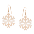Snow Heart – Colier personalizat argint 925 placat cu aur galben 24K pandantiv inima cu fulg