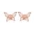 Cercei din argint Beautiful Butterfly Rose Gold