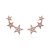 Cercei din argint Rose Gold Stars