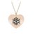 Snow Heart – Colier personalizat argint 925 placat cu aur roz pandantiv inima cu fulg