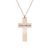 Faith – Colier argint 925 placat cu aur Roz personalizat cu text – cruce