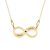 Infinity – Colier lant plat din argint 925 placat cu aur galben 24K personalizat cu nume – Infinit