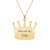 King – Colier din argint 925 placat cu aur galben 24K personalizat cu text – coroana