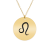 Colier argint 925 placat cu aur galben 24K personalizat cu semn zodiacal Leu
