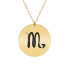 Colier argint 925 placat cu aur galben 24K personalizat cu semn zodiacal Balanta