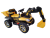 Excavator + bascula electrica Kinderauto Bonet 60W 12V, Telecomanda, culoare galbena