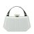 Geanta clutch argintie cu cristale si sclipici 55461 06