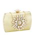 Geanta clutch rosie cu brosa BRS-210 06