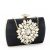 Geanta clutch negru cu brosa BRS-210 06