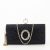 Geanta clutch negru cu brosa BYH-8815 05