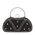 Geanta clutch crem argintiu cu perle si pietricele BME-22732 05