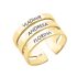 Ivy – Inel personalizat cu nume reglabil din argint 925 placat cu aur galben 24K