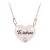 Claudia – Colier personalizat inimioara din argint 925 placat cu aur roz
