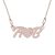 Love – Colier personalizat cu initiale si inimioara din argint placat cu aur roz