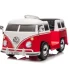 Masinuta electrica pentru copii, VW Samba Bus 70W, baterie 12V 7Ah, roti moi, scaun tapitat, culoare roz