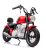 Motocicleta pentru copii, Kinderauto Chopper 350W, 36V, cu roti gonflabile, scaun tapitat,culoare rosie