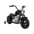 Motocicleta pentru copii intre 5 si 9 ani, Kinderauto Old School, 300W, 24V, cu roti gonflabile, scaun tapitat, premium, rosu