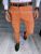 Pantaloni barbati eleganti portocalii B1880 V2-5
