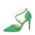 Pantofi verde crud cu toc cui Zoe 04
