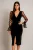 Rochie eleganta din catifea cu croiala conica slit pe picior si maneci din tull cu buline