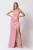 Rochie eleganta lunga din tafta roz prafuit