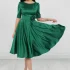 Rochie verde eleganta din brocard