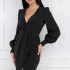 Rochie eleganta neagra prevazuta cu pliuri la talie