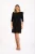 Rochie eleganta neagra cu maneca cu floare maxi