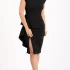 Rochie eleganta din tafta neagra cu design deosebit