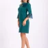 Rochie eleganta midi de culoare verde cu croiala conica