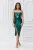 Rochie verde midi eleganta din paiete