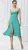 Rochie midi eleganta verde cu spatele gol si slit pe picior