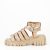 Sandale bej inchis cu talpa groasa N75-6 132