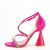 Sandale fucsia elegante cu toc conic BD116 130