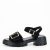 Sandale negre cu talpa groasa 8068 128