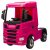 SCANIA R-SERIES, camion electric pentru copii, tractiune 4×4, 180W, 12V 14Ah, roti moi, scaun tapitat, echipare Premium, roz