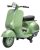 Scuter electric Piaggio VESPA 150 VL1T 110W 12V 10Ah, roti moi, scaun tapitat, culoare verde