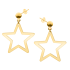 Selena – Cercei personalizati stea din argint 925 placat cu aur roz – Tija