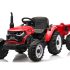 Tractoras electric pentru copii, Kinderauto 1804, 90W, 12V 10Ah, cu remorca basculabila, galben