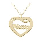 Tokyo – Colier din argint 925 placat cu aur galben 24K cu inimioara personalizata