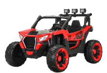 UTV electric 4×4, pentru 2 copii, Kinderauto RZR2000, 180W, 12V, echipare PREMIUM, rosu