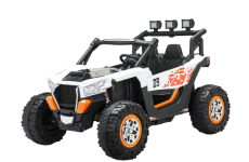 UTV electric 4×4, pentru 2 copii, Kinderauto RZR2000, 180W, 12V, echipare PREMIUM, alb